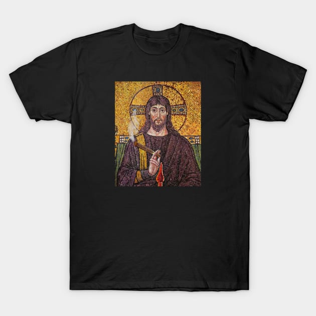 Holy Smoke! Jesus Mosaic Art T-Shirt by BullShirtCo